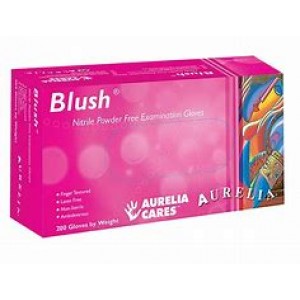 Blush Small Nitrile gloves pink pk 200